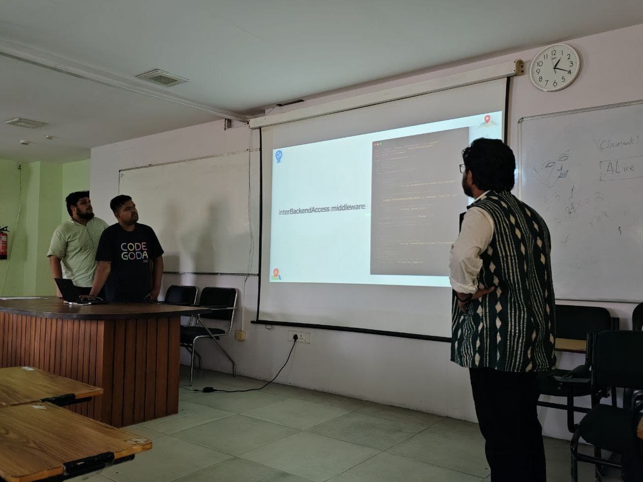 At the final year project presentation